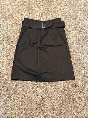 Theory Black Mini Skirt with Belt Size 4 Women's